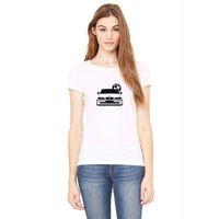 Araba Bmw Baskılı Beyaz Kadın Tshirt
