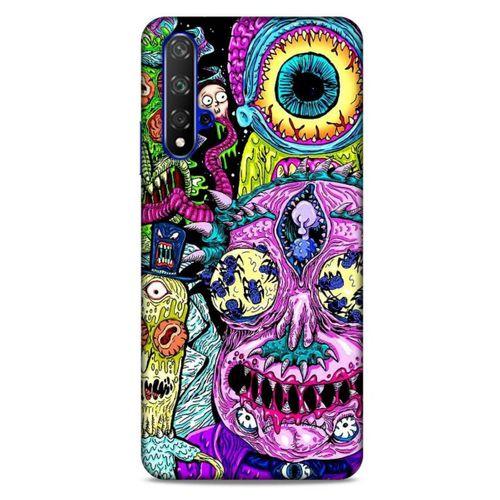 Huawei P Smart S 2020 Uyumlu Kılıf Rick And Morty (47) Crystal Flex Kılıf Decoy Mortys