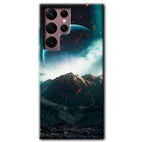 Galaxy S22 Ultra Kılıf HD Desen Baskılı Arka Kapak - Uzay Gökyüzü + Kırılmaz Cam