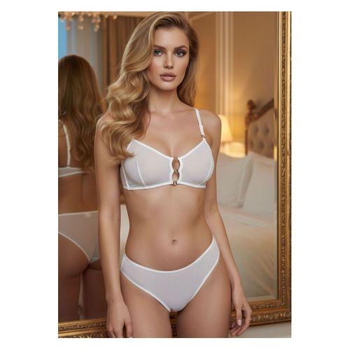 Beyaz Tül Sütyen Takım - 881