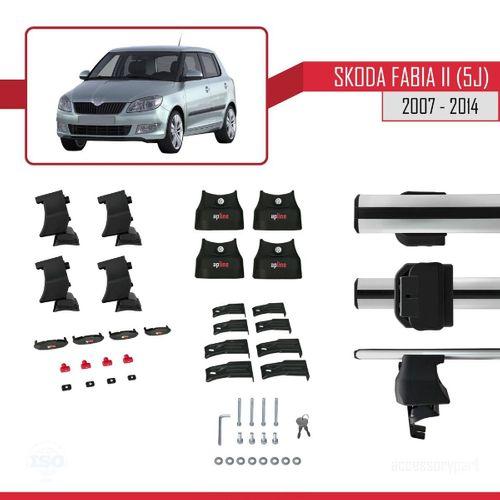 Skoda Fabia II (5J) 2007-2014 Arası ile uyumlu ACE-4 Ara Atkı Tavan Barı GRİ