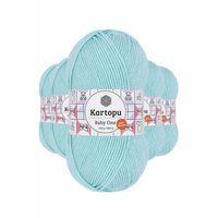 5 Adet Baby One Tüylenmeyen El Örgü İpi Yünü Bebe Mavi K578
