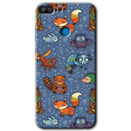 Honor 9 Lite Kılıf HD Desen Baskılı Arka Kapak - Animals Funny
