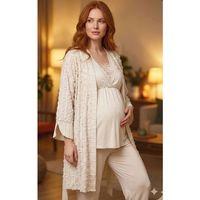 Bone 6209 Kadın 3'lü Dokuma Sabahlıklı Lohusa Pijama Takımı