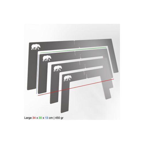 Kamp Ayısı® Bushcraft OX+™: Large Katlanır Ateş Üzeri Metal Kamp Izgarası - Su Geçirmez Taşıma Çantalı