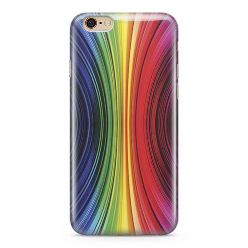 Apple iPhone 6 6s Kılıf Asimetrik Gökkuşağı Arka Kapak Koruma Desenli Full Koruyucu