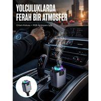 Araç İçi Çok Fonksiyonlu Şarj Cihazı Hava Nemlendirici Aroma Ve Yıldız Işık Yeni Nesil
