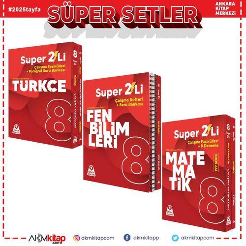 Örnek Akademi 8.Sınıf Süper İkili Türkçe Fen ve Matematik Seti 3 Kitap