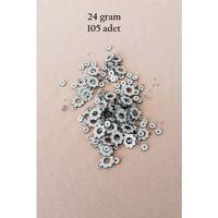 Oya Abiye Bileklik Kolye Pleksi Metalik Plastik Pul Gümüş Renk 24 gram 105 adet - BNC561