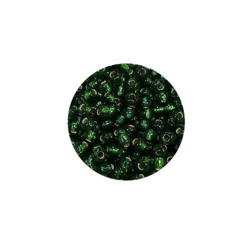 Dökme Cam Kum Boncuk (8/0) 3 mm - 20 Gram - Şeffaf Asker Yeşili - BNC177