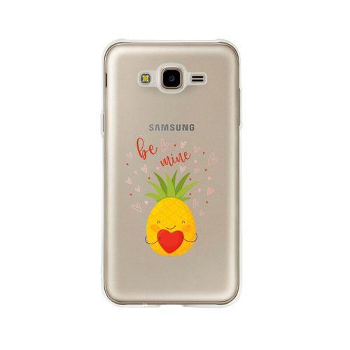 Samsung J7 Be Mine Desenli Premium Şeffaf Silikon Kılıf