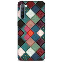 Oppo Reno 3 Kılıf Patchwork (18) Telefon Kılıfları Pembe Yeşil