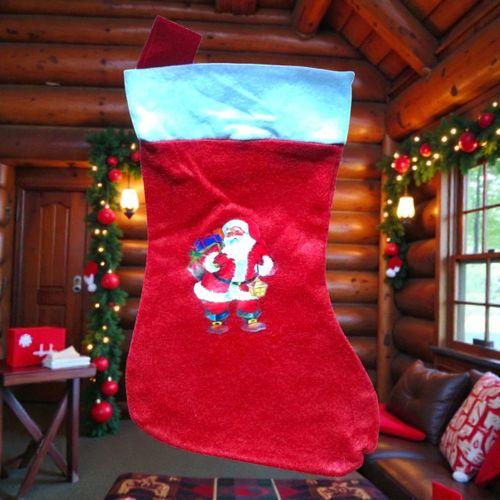 MİNİ BOY 30 CM NOEL BABA ÇORABI YILBAŞI SÜSLERİ NOEL BABALI ÇORAP NOEL BABA FİGÜRLÜ ÇORAP 30X17 CM