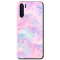 OPPO Oppo A91 Kılıf HD Baskılı Desen + Hayalet Cam Yandan Görünmez