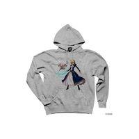 Fate Stay Night Saber Gri Kapşonlu Sweatshirt Hoodie