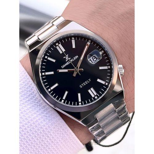 Daniel Klein Erkek Kol Saati 30 Metre Suya Dayanıklı Çelik Kordon + Bileklik Hediyeli VS.BLKT.0652