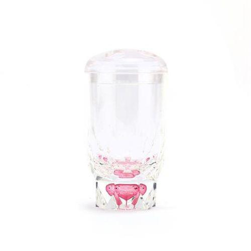 2 Adet Diş Fırçalık Kristal Damlalı Akrilik 7X7X14Cm Banyo Seti
