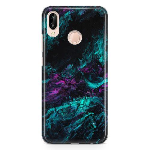 Huawei Nova 3e Kılıf Dağılmış Mürekkep Arka Kapak Koruma Desenli Full Koruyucu