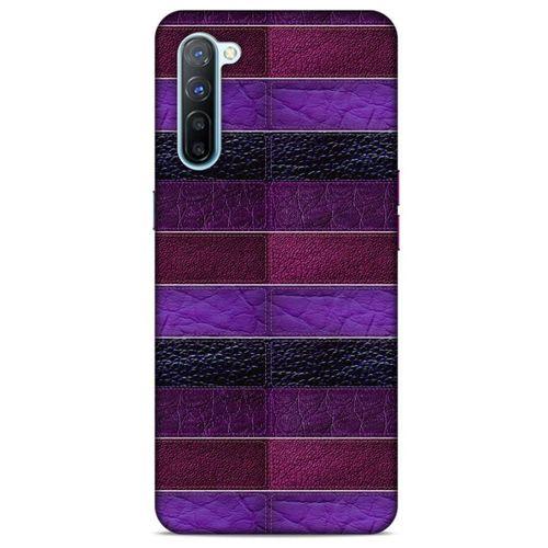 Oppo Reno 3 Kılıf Patchwork (14) Lansman Kılıf Mor Bordo
