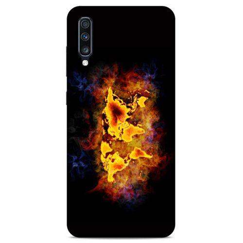 Lopard Samsung Galaxy A70 Uyumlu Kılıf FireX (43) Thin Fit Kılıf Dünya Haritası