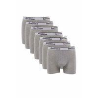 7 adet Feelline Gri Pamuklu Doğal Likralı Erkek Boxer