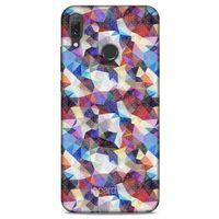 Huawei Y9 2019 Kılıf Pastel Renkler (5) Koruma Kabı Beyaz Lacivert