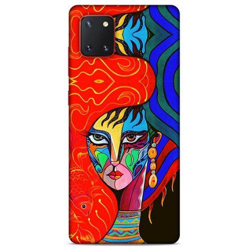 Lopard Samsung Galaxy Note 10 Lite Uyumlu Kılıf Sürreal Yüzler ♀ (10) Full Koruma Kılıfı Desenli