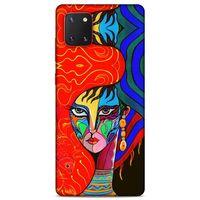 Lopard Samsung Galaxy Note 10 Lite Uyumlu Kılıf Sürreal Yüzler ♀ (10) Full Koruma Kılıfı Desenli