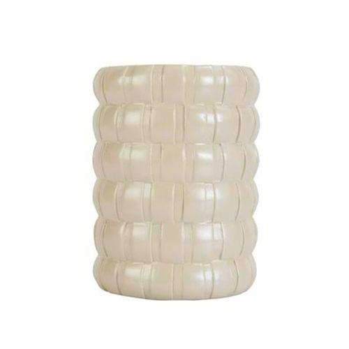 2 Adet Diş Fırçalık Örgü Model Banyo Aksesuarı 8X8X11Cm Banyo Seti