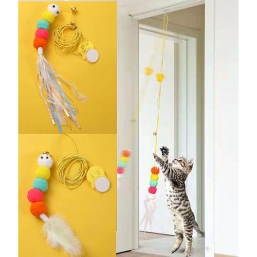 Eğitici Oyuncak Elastik Kendinden Yapışkanlı Solucan Kedi Oltası