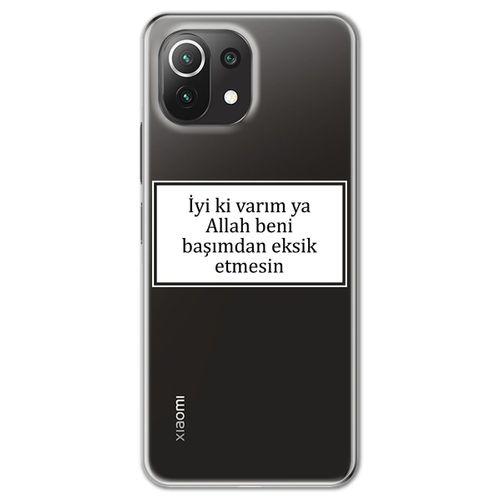 Xiaomi Mi 11 Lite Kılıf HD Yazı Baskılı Silikon Arka Kapak - Yazı 11