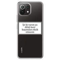 Xiaomi Mi 11 Lite Kılıf HD Yazı Baskılı Silikon Arka Kapak - Yazı 11