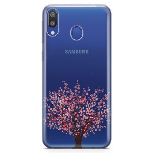 Samsung Galaxy M20 Kılıf Kiraz Tomurcuk Arka Kapak Koruma Desenli Full Koruyucu