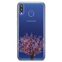 Samsung Galaxy M20 Kılıf Kiraz Tomurcuk Arka Kapak Koruma Desenli Full Koruyucu