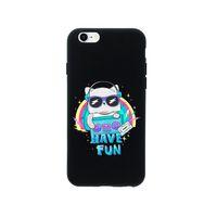 iPhone 6s Funny Cat Premium Siyah Lansman Silikonlu Kılıf