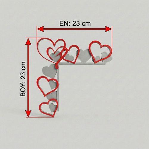 Büyük Kalp Desenli Kapı Köşe Dekoru