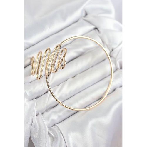 Pirinç Kıvrımlı Model Gold Renk Kadın Pazu Bileklik