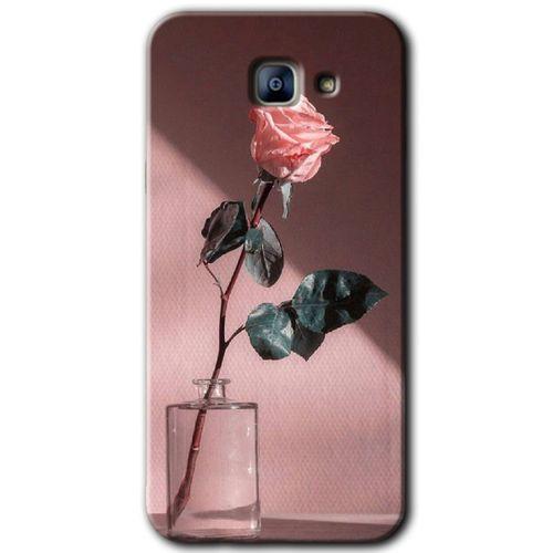 Galaxy A8 2016 Kılıf HD Desen Baskılı Arka Kapak - Retro Gül + Kırılmaz Cam