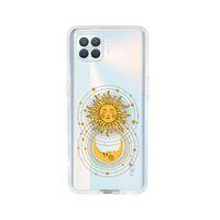 Oppo Reno 4 Lite Moon & Sun Desenli Premium Şeffaf Silikon Kılıf