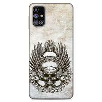 Lopard Samsung Galaxy M31s Uyumlu Kılıf Tattoo's (6) Silikon Kılıf Siyah Gri