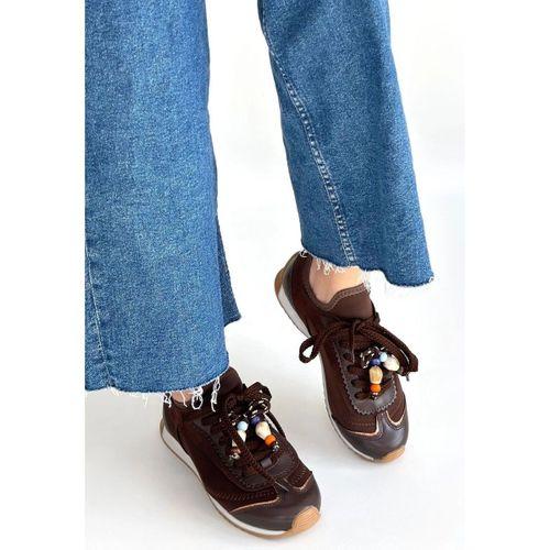 Riaf Kahverengi Cilt Bağcıklı Spor Ayakkabı