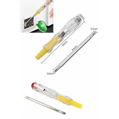 Çift Uçlu Kontrol Kalemi Elektrik Test Kalemi Şeffaf