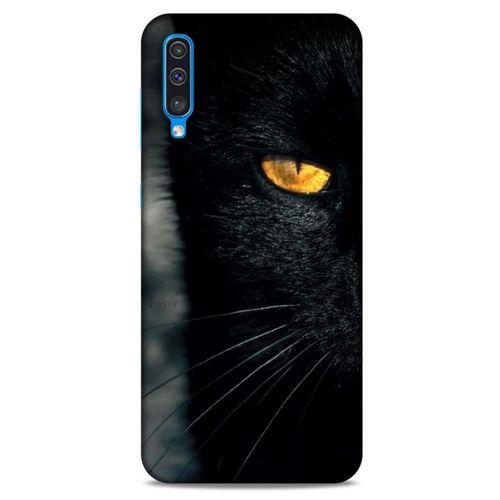 Lopard Samsung Galaxy A30s Uyumlu Kılıf Kediler (42) Rugged Armor Kılıf Siyah Kedi