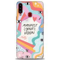 Samsung Galaxy A20S Kılıf HD Baskılı Kılıf - Manifest Your Vision + Tam Ekran Koruyucu