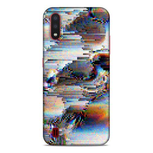 Lopard Samsung Galaxy A01 Uyumlu Kılıf PiXel (21) Koruyucu Kapak Beyaz