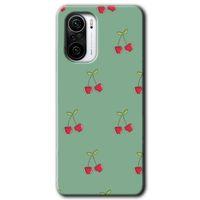 Poco F3 Kılıf HD Desen Baskılı Arka Kapak - Kiraz Berry + Kırılmaz Cam