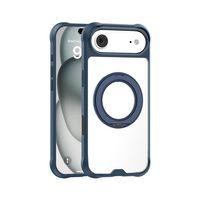 Apple iPhone 17 Air Kılıf M-safe Şarj Özellikli Parmak Ring Standlı Airbag Tasarımlı Mutural Obsidian Serisi Kapak