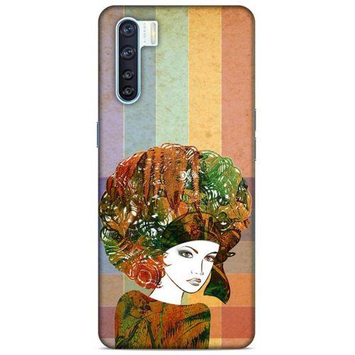 Lopard Oppo A91 Uyumlu Kılıf Sürreal Yüzler ♀ (33) Hybrid Kılıf Baskılı