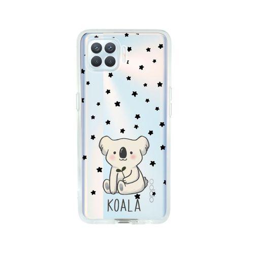 Oppo Reno 4 Lite Koala Desenli Premium Şeffaf Silikon Kılıf