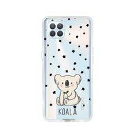 Oppo Reno 4 Lite Koala Desenli Premium Şeffaf Silikon Kılıf